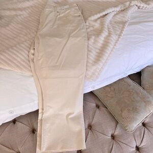 J Crew NWT ecru wide leg cropped jean